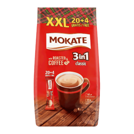 Kaffe 3in1 Mokate 408g XXL 24-p