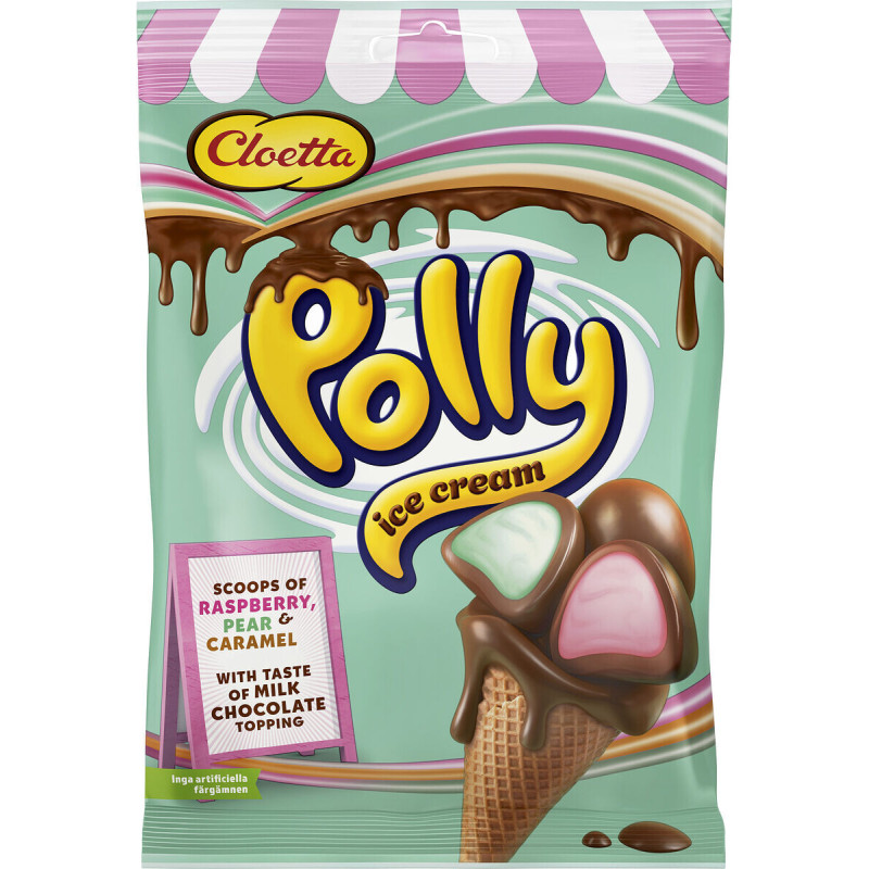 Polly Ice Cream påse Cloetta 150g