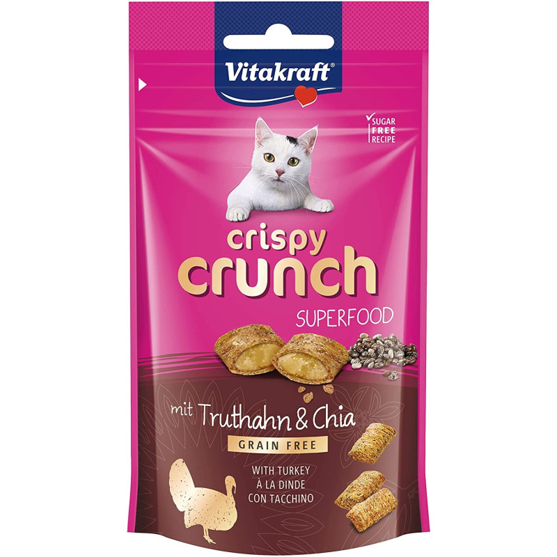 Vitakraft Cat Snack Crispy Crunch kalkon 60g