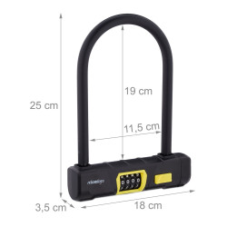U-lås med kombinationslås-0