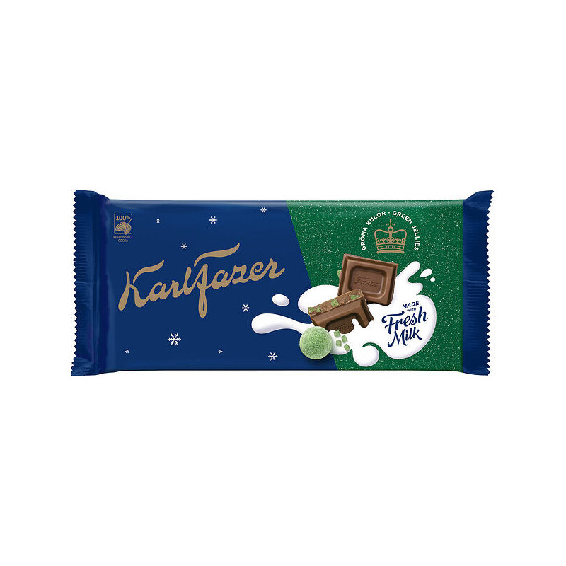 Gröna Kulor chokladkaka 145g Karl Fazer