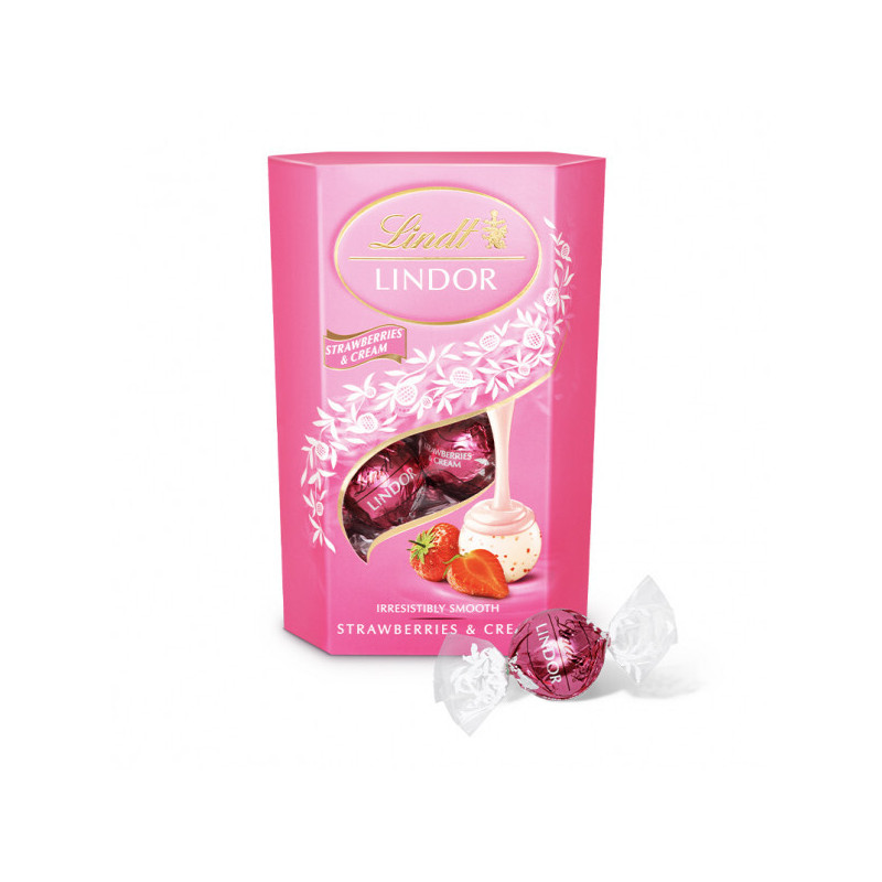 Lindor Cornet Strawberry & Cream 200g