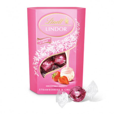 Lindor Cornet Strawberry & Cream 200g