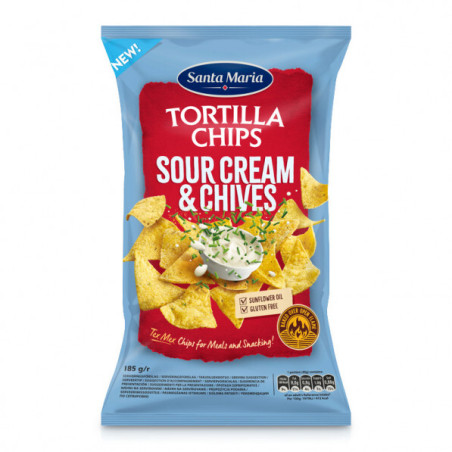 Tortilla Chips Sour Cream & Chives 185g