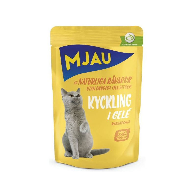 Mjau Bitar i gelé med kyckling 85g