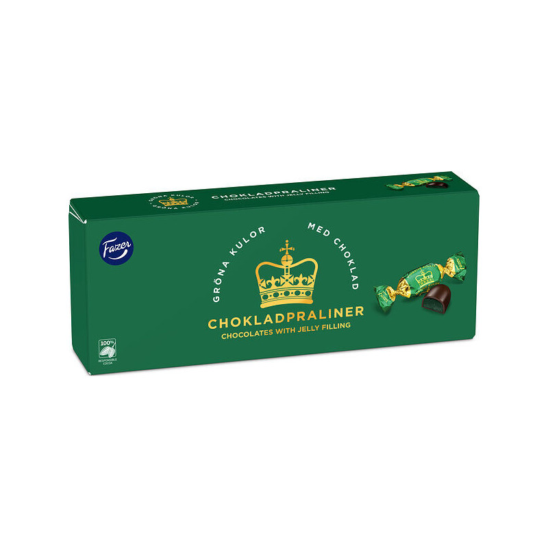 Gröna Kulor Chokladpralin box Fazer 250g