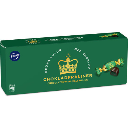 Gröna Kulor Chokladpralin box Fazer 250g