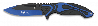 Fällkniv blå/svart