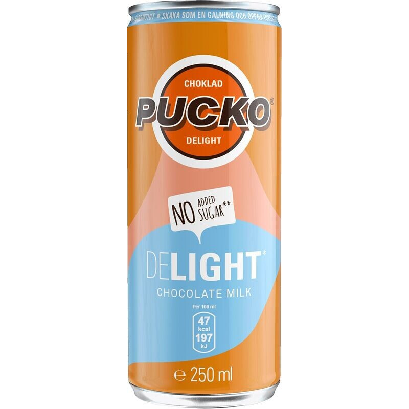 Pucko Delight chokladmjölk slimcan Cocio 25cl (Ink Pant)