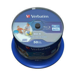 Verbatim BD-R SL, 6x, 25GB/200min, 50-pack spindel, Hard Coat