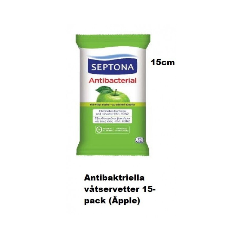 Våtservetter Antibaktriella 15-pack