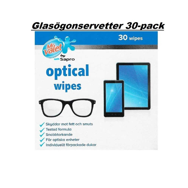 Glasögonservetter Fuktade 30-pack