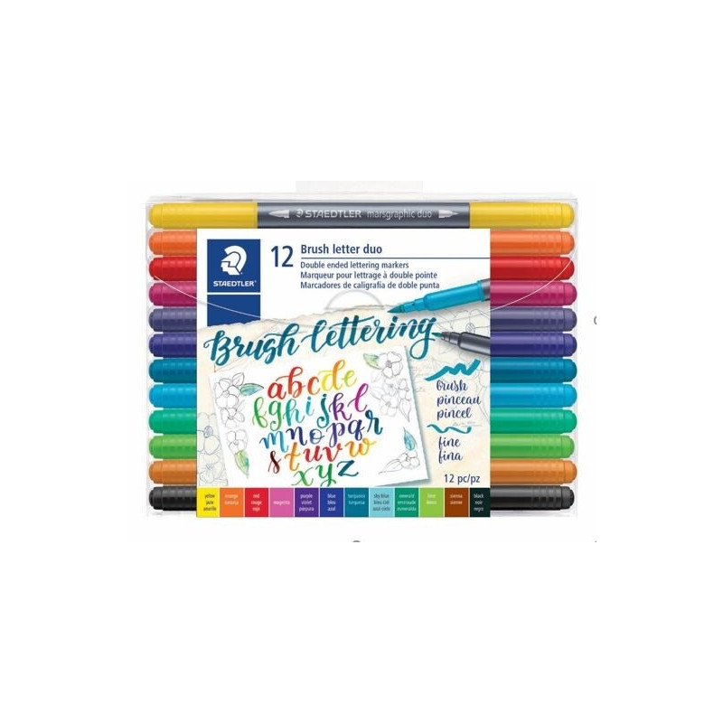 Brush letter duo, 12-p, Double-ended