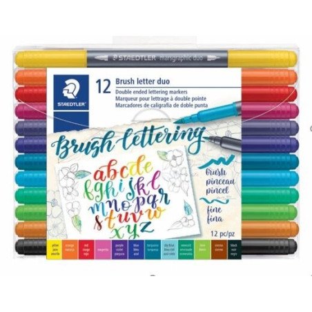 Brush letter duo, 12-p, Double-ended