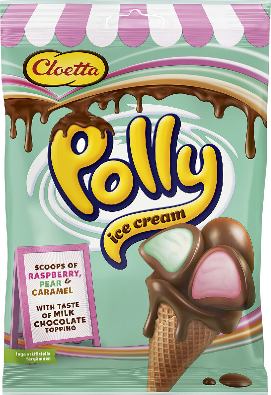 Polly Ice Cream påse Cloetta 150g
