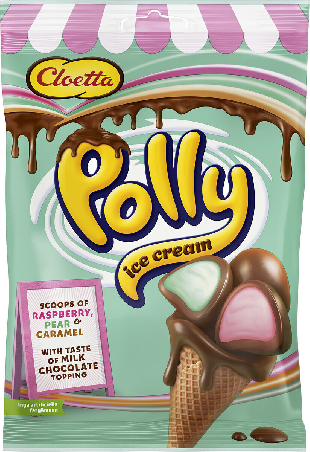 Polly Ice Cream påse Cloetta 150g