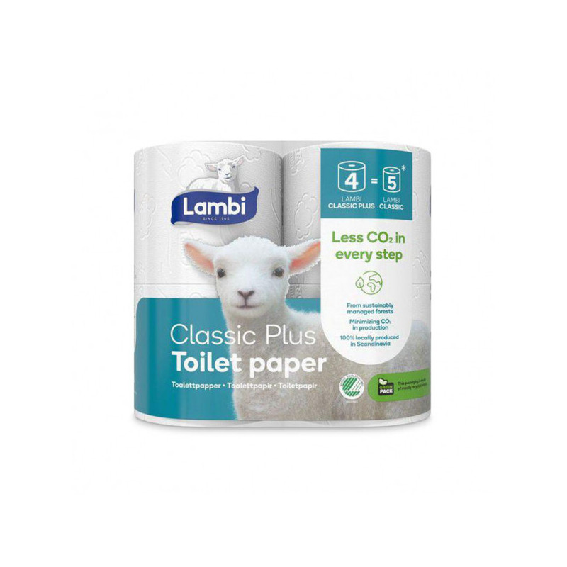 LAMBI TOALETT 4-P PL US 3-skikt vit 7x4-P