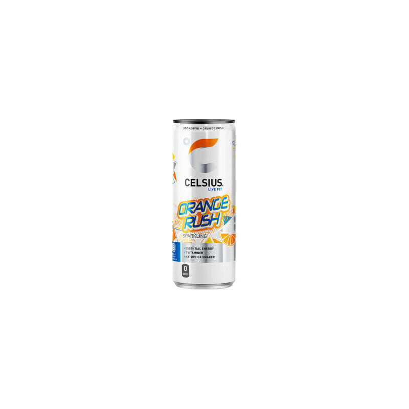 Celsius Orange Rush Apelsin, 35,5cl (Ink Pant)