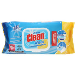 Rengöringsservetter At Home Clean Multi Cleaning Wipes, Citron - 55 Pack