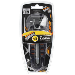 Rakhyvel Body-X Fuze Triple Blades For Men, Hyvel + 4 Rakbladshuvuden