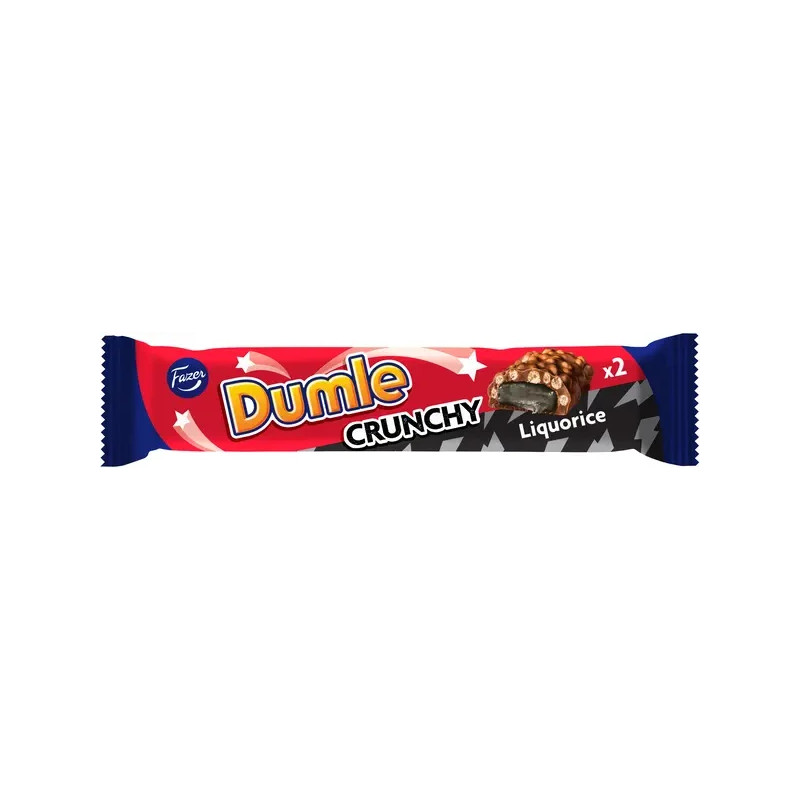 Dumle Crunchy Liquorice dubbelbit 55g