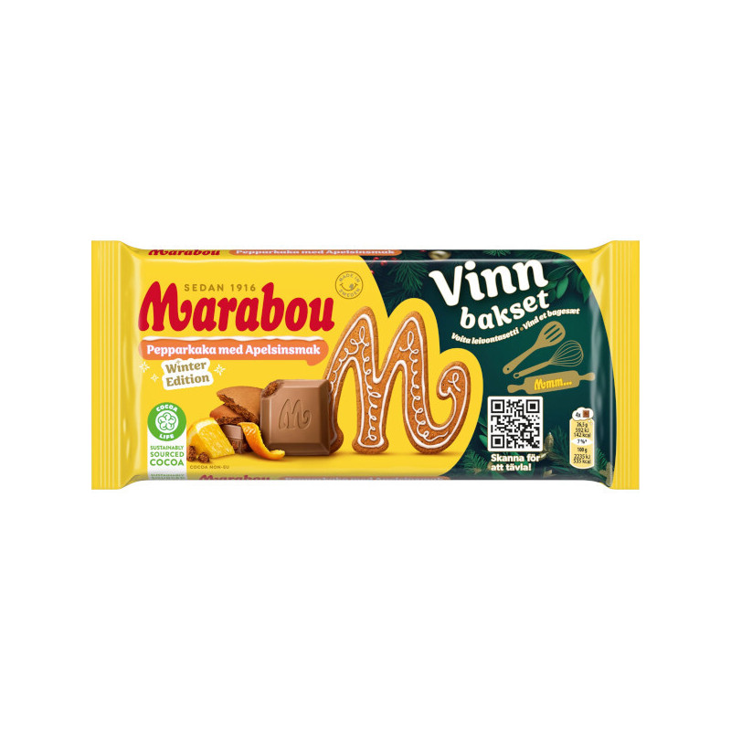 Marabou Pepparkaka Med Apelsin 185g