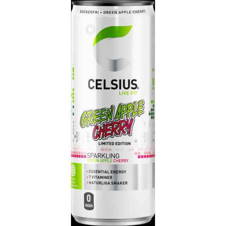 Celsius Green Apple Cherry  35,5cl (Ink Pant)