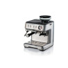 Espresso-maskin i metall, med kvarn