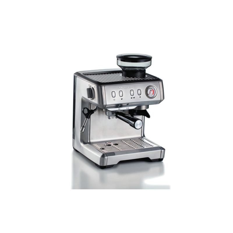 Espresso-maskin i metall, med kvarn Espresso-maskin i metall, med kvarn