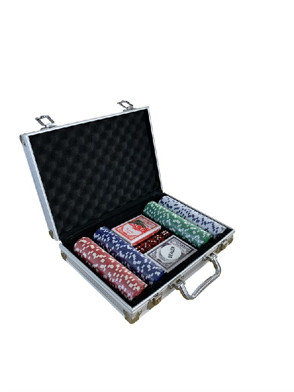 TEXAS POKER SET WITH CASE