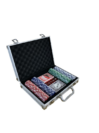 TEXAS POKER SET WITH CASE