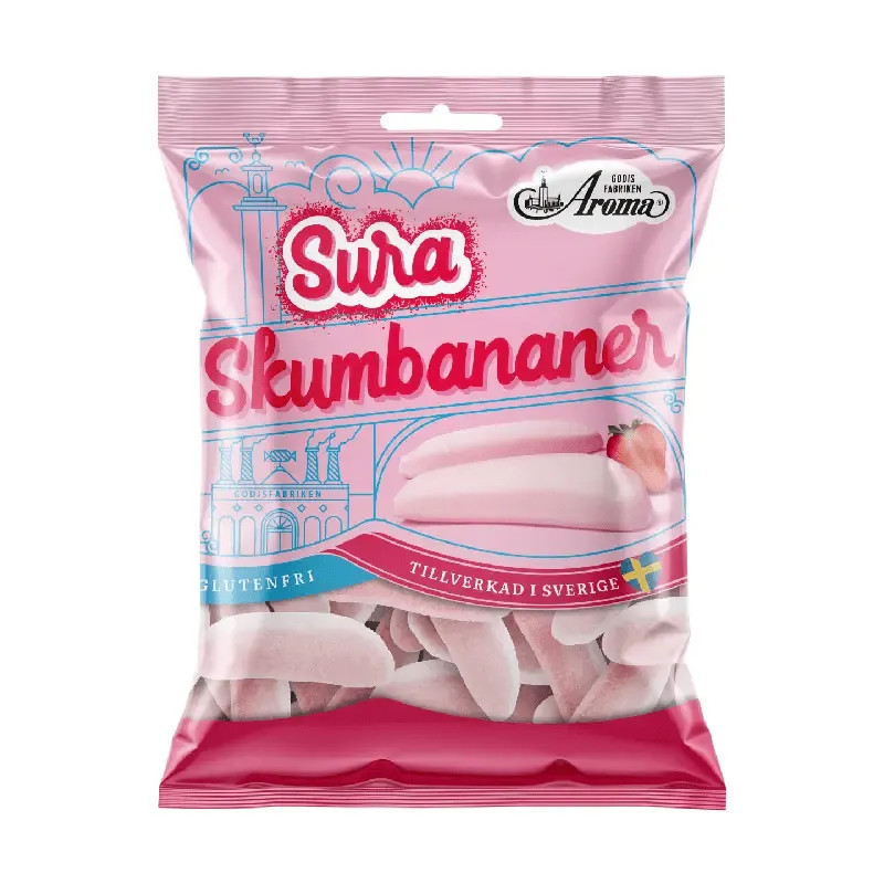 Sura Skumbananer Jordgubb 95g