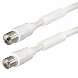 Antennkabel 85dB ferrit, 7,5m, vit