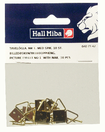 Tavelögla nr 1 med spik 10-p