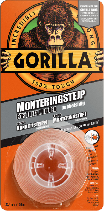Monteringstejp 1,52 m x 25,4 mm