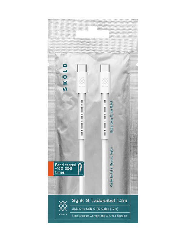 Snabb laddnings kabel USB-C to USB-C PD 1.2m