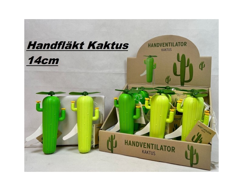 Handfläkt KAKTUS 14cm
