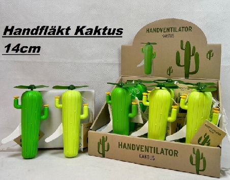 Handfläkt KAKTUS 14cm
