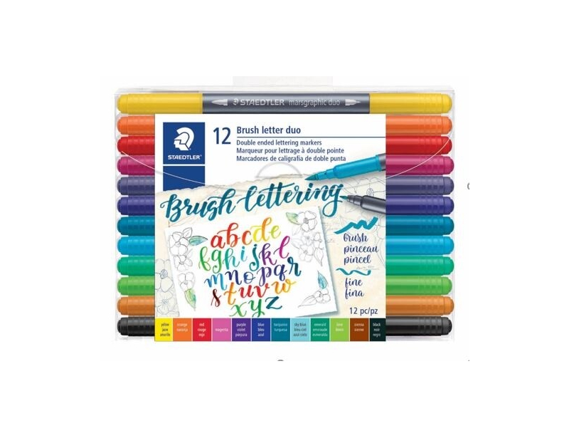 Brush letter duo, 12-p, Double-ended