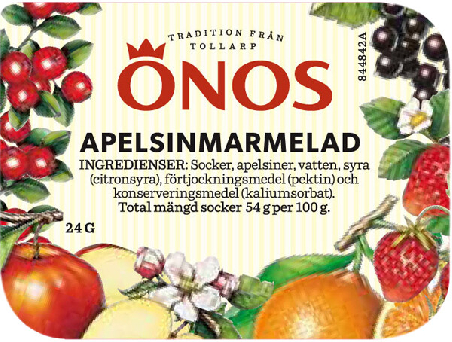 Apelsinmarmelad portion 24g