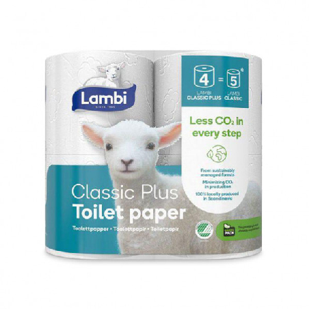 LAMBI TOALETT 4-P PL US 3-skikt vit 7x4-P