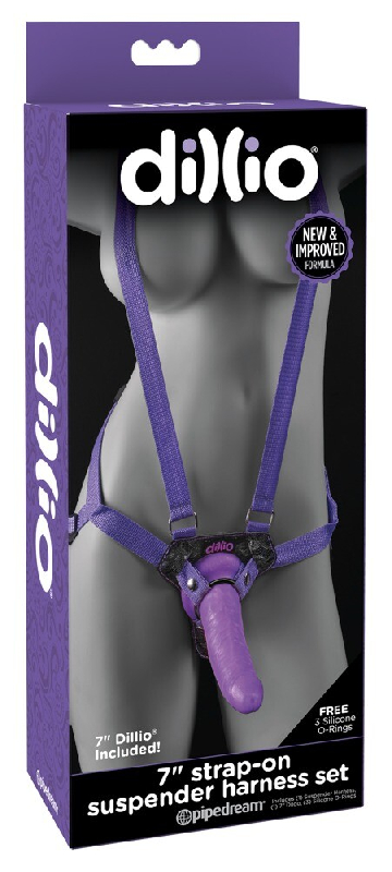 7" strap-on suspender harness set