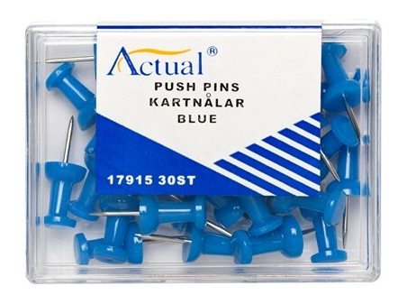 Kartnålar Push Pins 9 mm