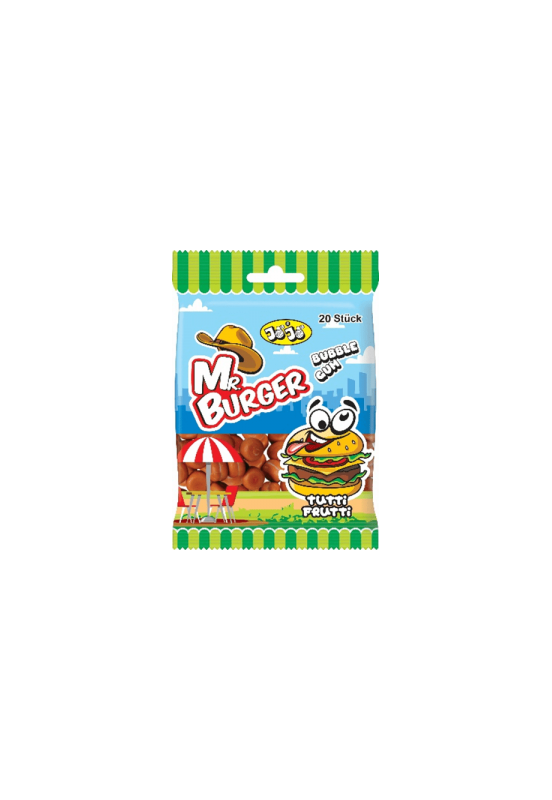 JOJO MR Burger Bubbelgum påse 80g