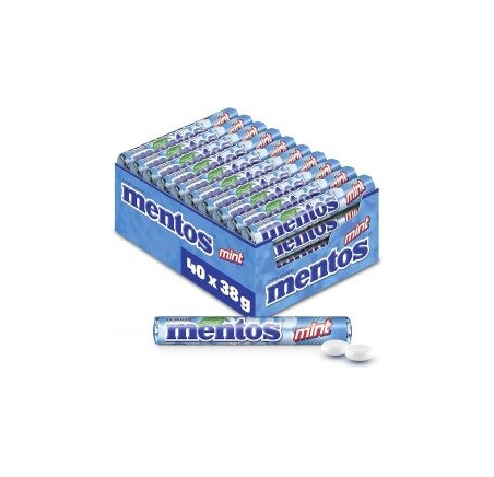 Mentos Mint rulle 38g