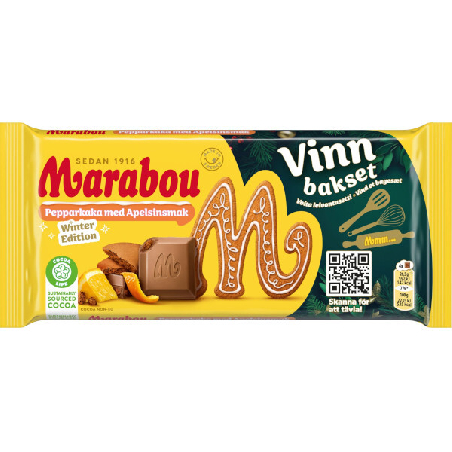 Marabou Pepparkaka Med Apelsin 185g