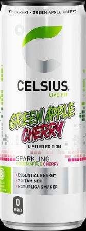 Celsius Green Apple Cherry  35,5cl (Ink Pant)