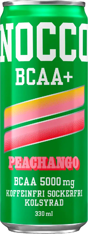 NOCCO BCAA+ Peachango koffeinfri burk 33 cl (Ink Pant)