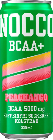 NOCCO BCAA+ Peachango koffeinfri burk 33 cl (Ink Pant)