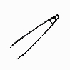 Stekpincett nylon 290 mm.